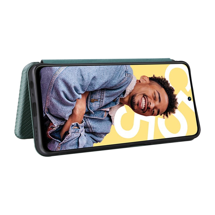 For Realme C55 Carbon Fiber Texture Flip Leather Phone Case