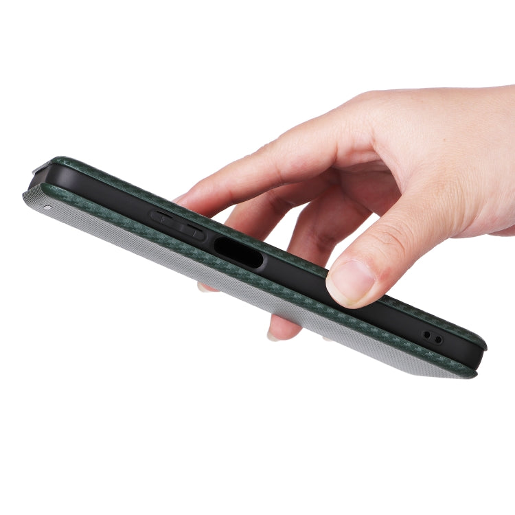 For Realme C55 Carbon Fiber Texture Flip Leather Phone Case