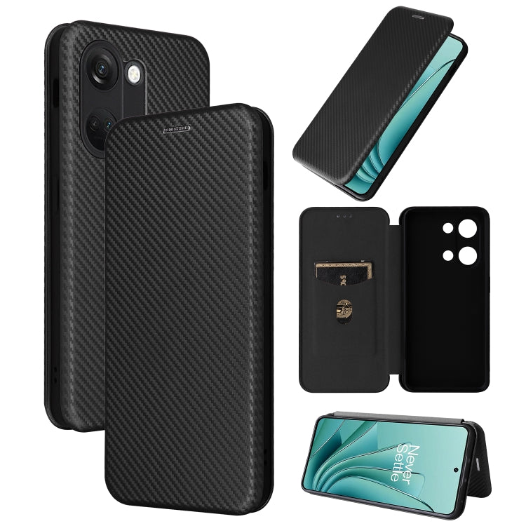 For OnePlus Ace 2V Carbon Fiber Texture Flip Leather Phone Case