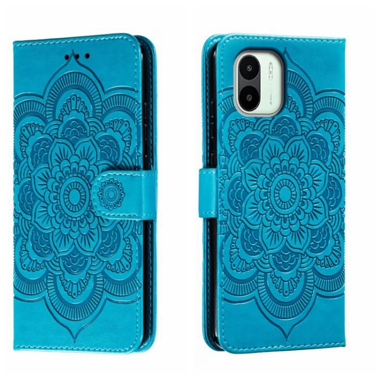 For Xiaomi Redmi A1 Sun Mandala Embossing Pattern Phone Leather Case