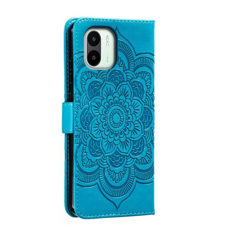 For Xiaomi Redmi A1 Sun Mandala Embossing Pattern Phone Leather Case