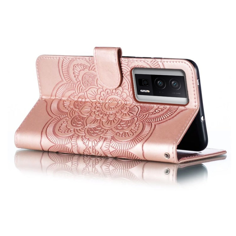 For Xiaomi Redmi K60 Sun Mandala Embossing Pattern Phone Leather Case