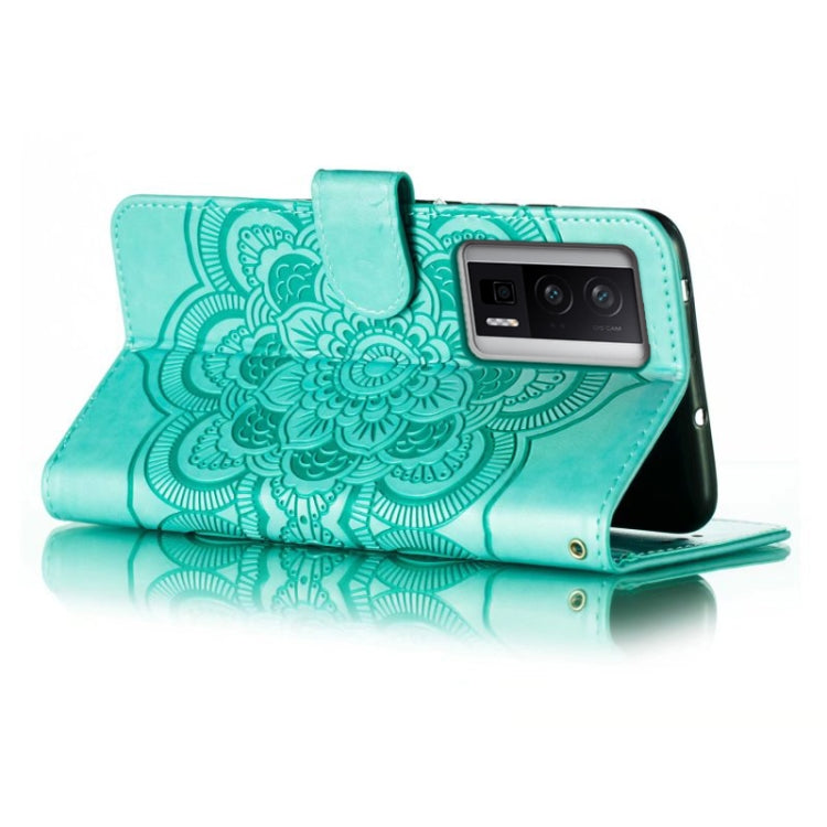 For Xiaomi Redmi K60 Sun Mandala Embossing Pattern Phone Leather Case