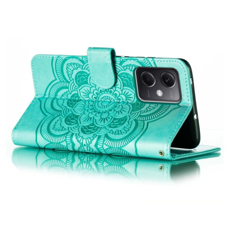 For Xiaomi Redmi Note 12 5G Global Sun Mandala Embossing Pattern Phone Leather Case