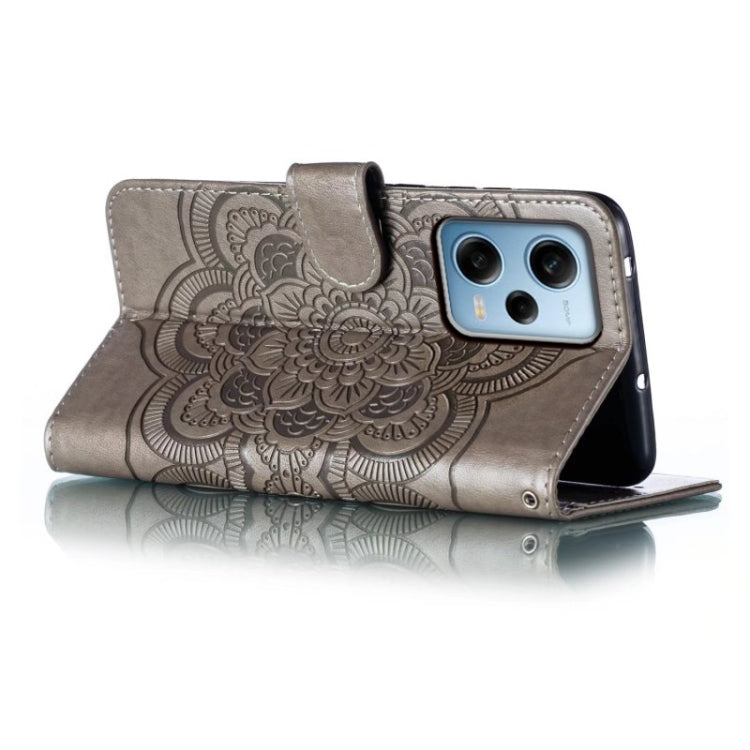 For Xiaomi Redmi Note 12 Pro 5G Global Sun Mandala Embossing Pattern Phone Leather Case
