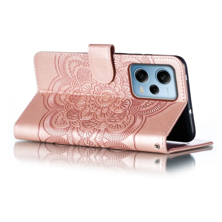 For Xiaomi Redmi Note 12 Pro 5G Global Sun Mandala Embossing Pattern Phone Leather Case