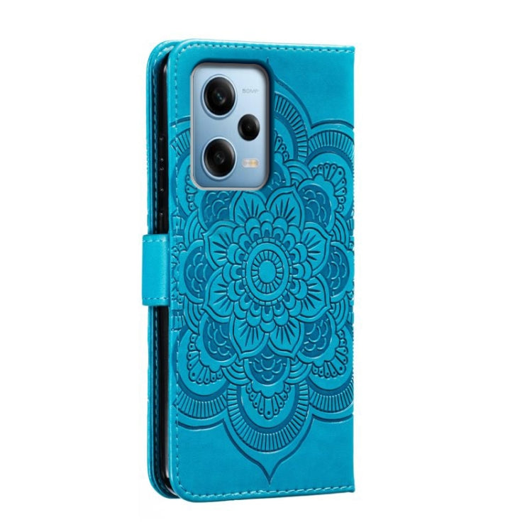 For Xiaomi Redmi Note 12 Pro 5G Global Sun Mandala Embossing Pattern Phone Leather Case