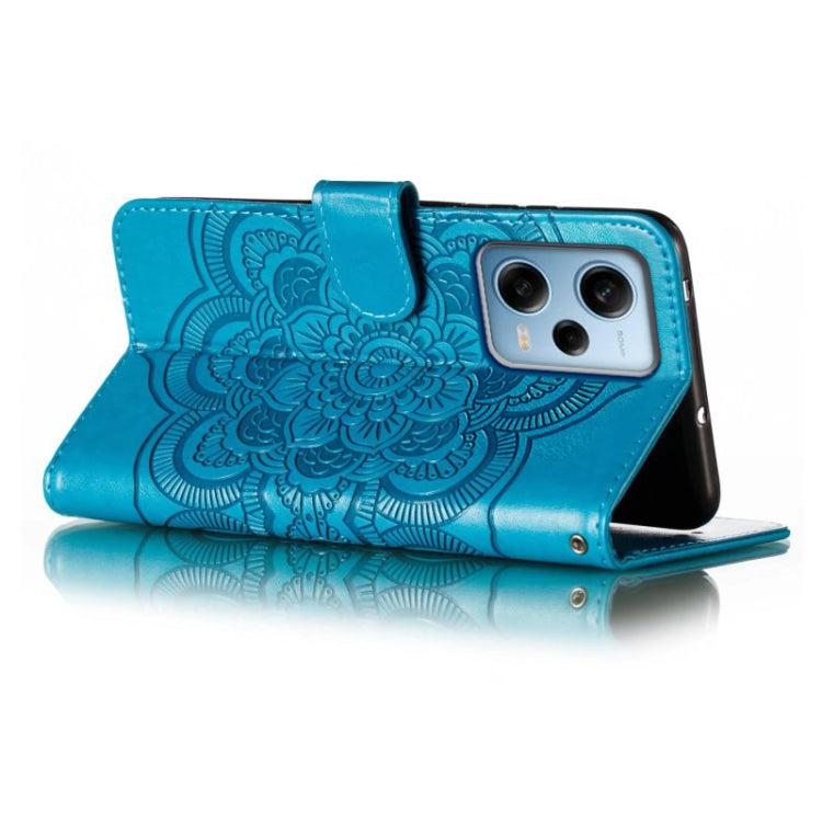 For Xiaomi Redmi Note 12 Pro 5G Global Sun Mandala Embossing Pattern Phone Leather Case