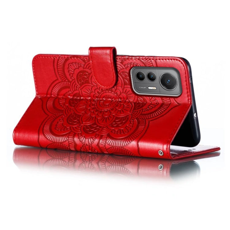 For Xiaomi 12 Lite Sun Mandala Embossing Pattern Phone Leather Case