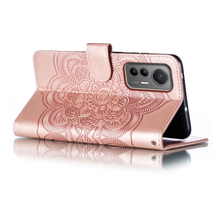 For Xiaomi 12 Lite Sun Mandala Embossing Pattern Phone Leather Case
