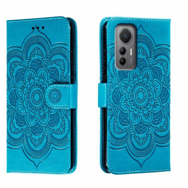 For Xiaomi 12 Lite Sun Mandala Embossing Pattern Phone Leather Case