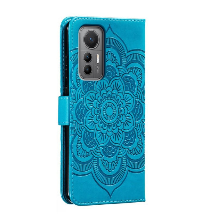 For Xiaomi 12 Lite Sun Mandala Embossing Pattern Phone Leather Case