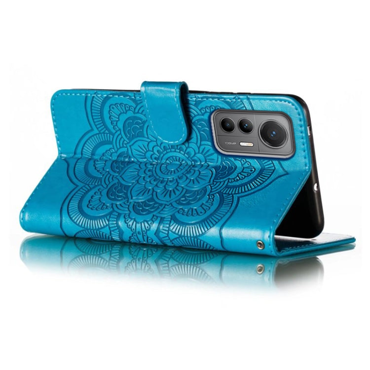 For Xiaomi 12 Lite Sun Mandala Embossing Pattern Phone Leather Case