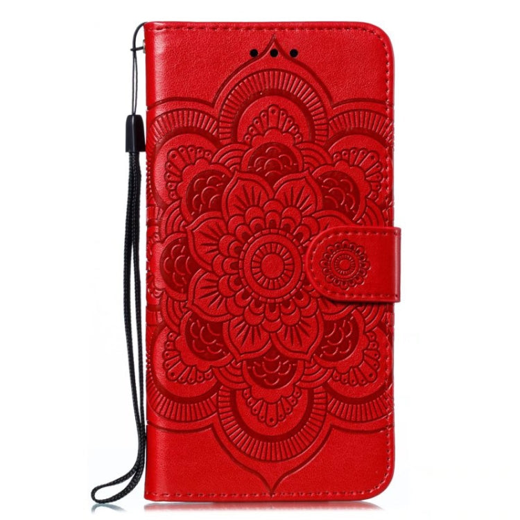 For Xiaomi Poco C40 Sun Mandala Embossing Pattern Phone Leather Case