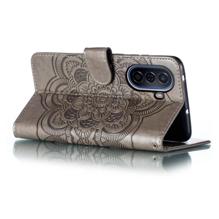 For Huawei Enjoy 50 Sun Mandala Embossing Pattern Phone Leather Case