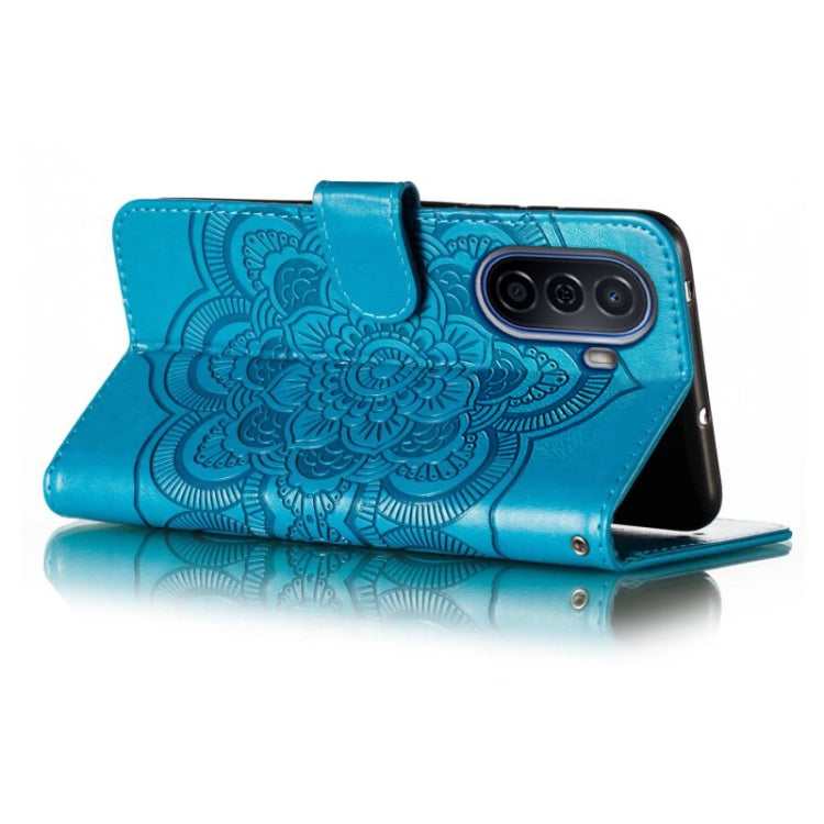 For Huawei Enjoy 50 Sun Mandala Embossing Pattern Phone Leather Case