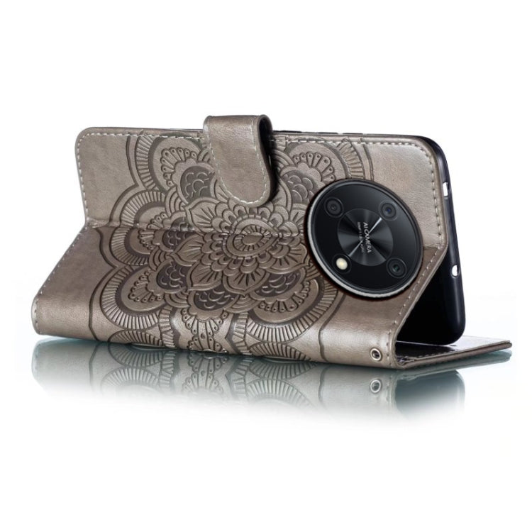 For Huawei Enjoy 50 Pro Sun Mandala Embossing Pattern Phone Leather Case