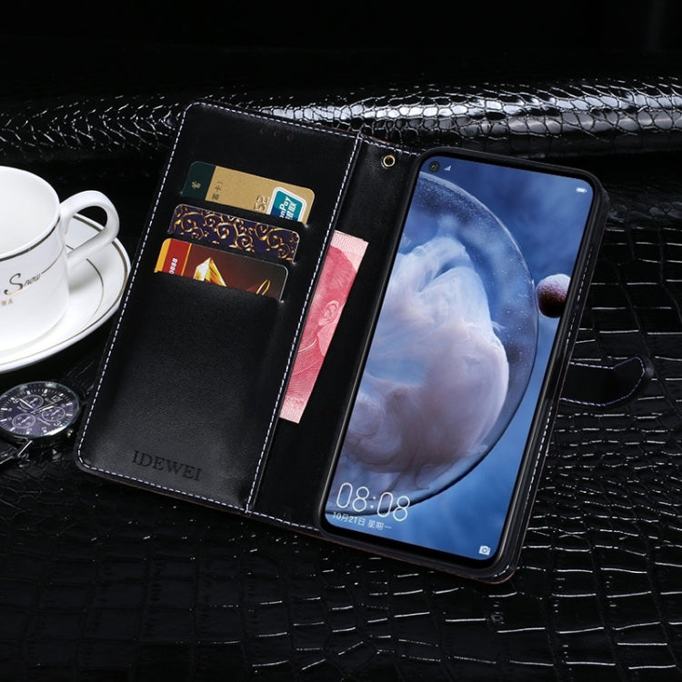 For Huawei Nova 5Z idewei Crocodile Texture Horizontal Flip Leather Case with Holder & Card Slots & Wallet