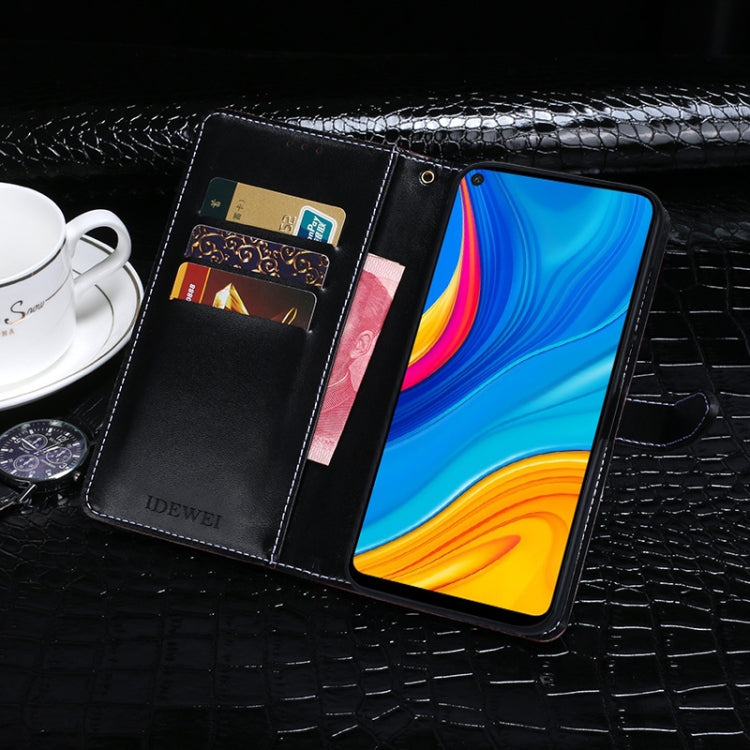 For Huawei Enjoy 10 idewei Crocodile Texture Horizontal Flip Leather Case with Holder & Card Slots & Wallet