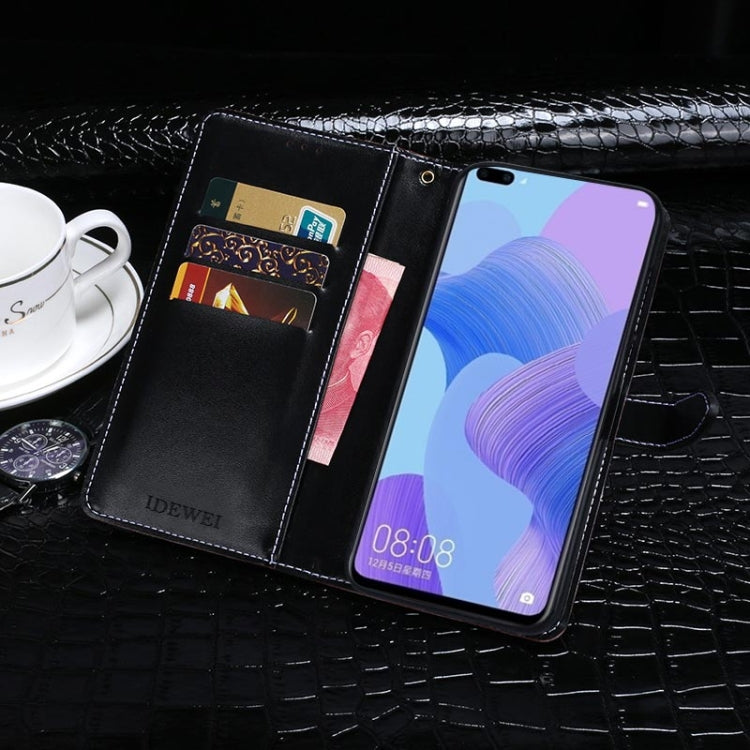For Huawei Nova 6 idewei Crocodile Texture Horizontal Flip Leather Case with Holder & Card Slots & Wallet
