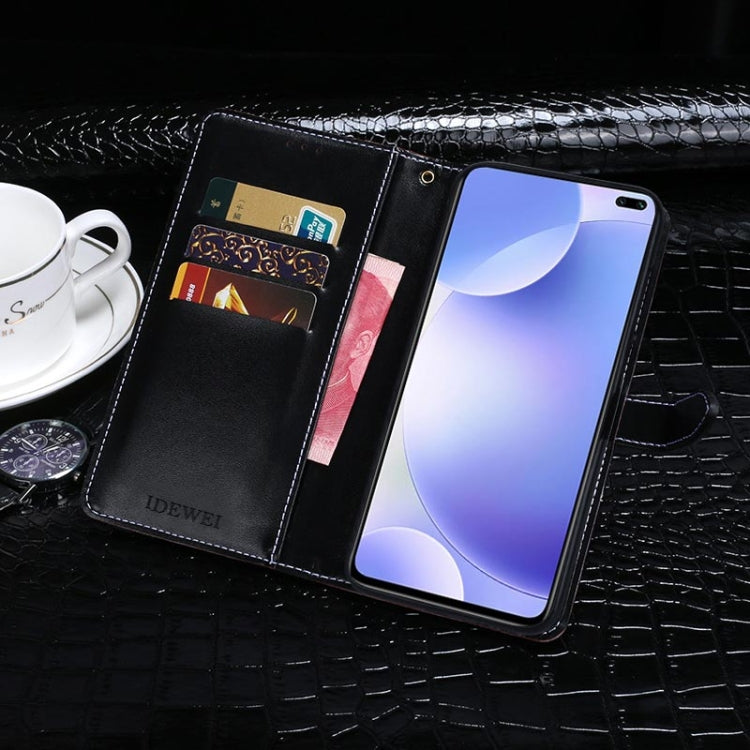 For Xiaomi Redmi K30 idewei Crocodile Texture Horizontal Flip Leather Case with Holder & Card Slots & Wallet