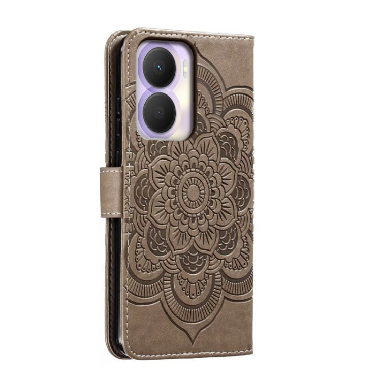 For Honor Play 40 Plus Sun Mandala Embossing Pattern Phone Leather Case