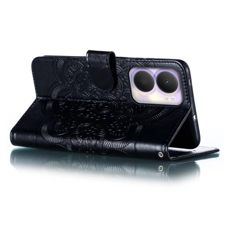 For Honor Play 40 Plus Sun Mandala Embossing Pattern Phone Leather Case