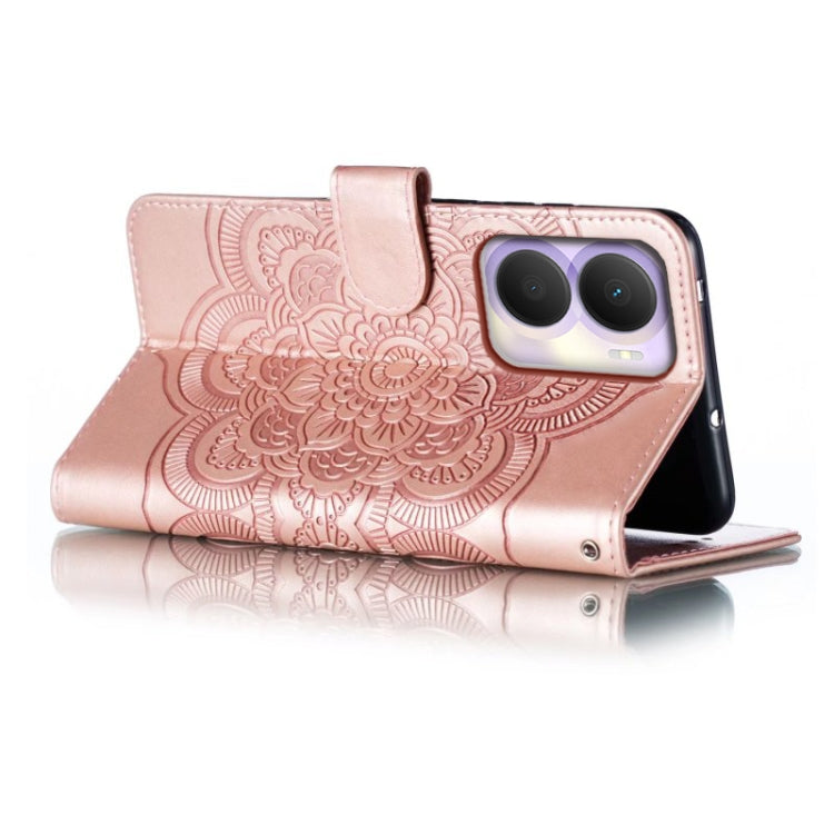 For Honor Play 40 Plus Sun Mandala Embossing Pattern Phone Leather Case