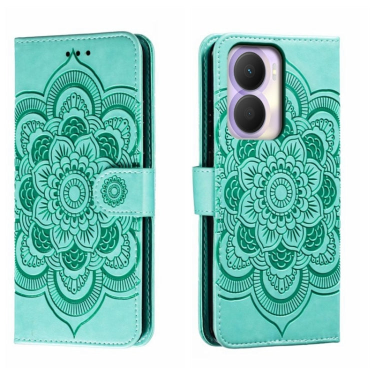 For Honor Play 40 Plus Sun Mandala Embossing Pattern Phone Leather Case