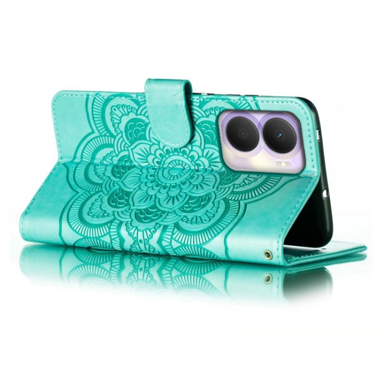 For Honor Play 40 Plus Sun Mandala Embossing Pattern Phone Leather Case