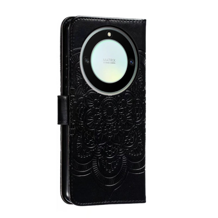 For Honor X40 Sun Mandala Embossing Pattern Phone Leather Case