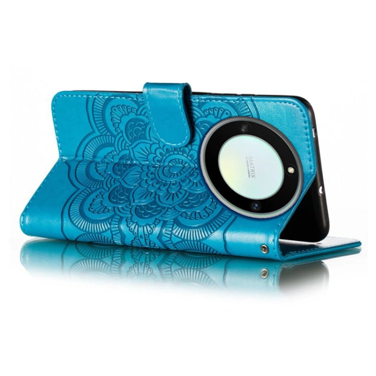 For Honor X40 Sun Mandala Embossing Pattern Phone Leather Case