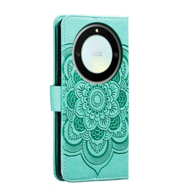 For Honor X40 Sun Mandala Embossing Pattern Phone Leather Case