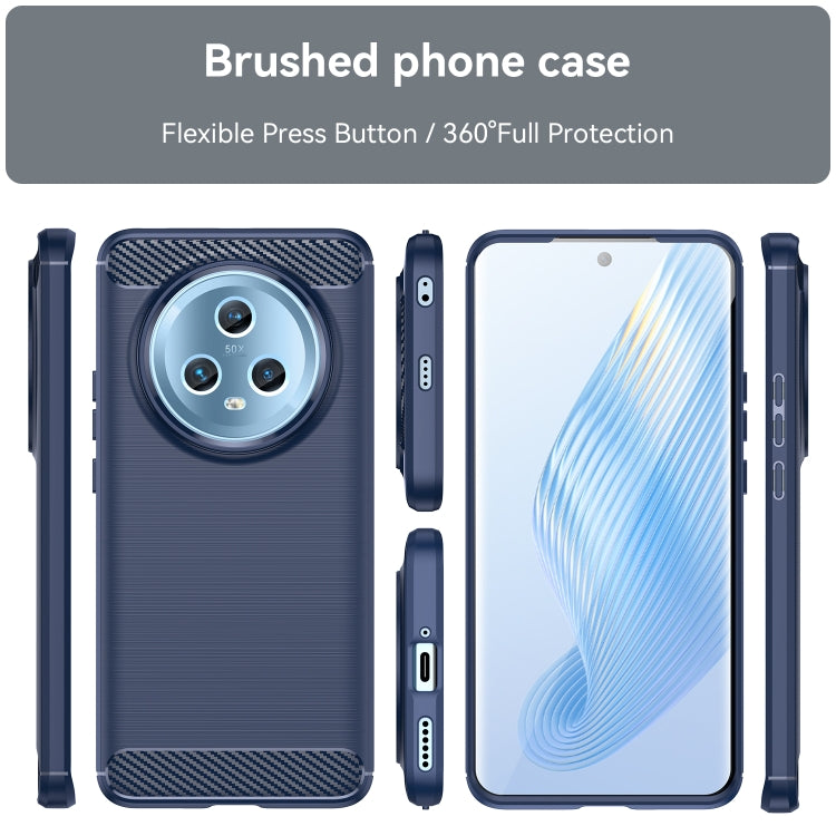 For Honor Magic5 Brushed Texture Carbon Fiber TPU Phone Case