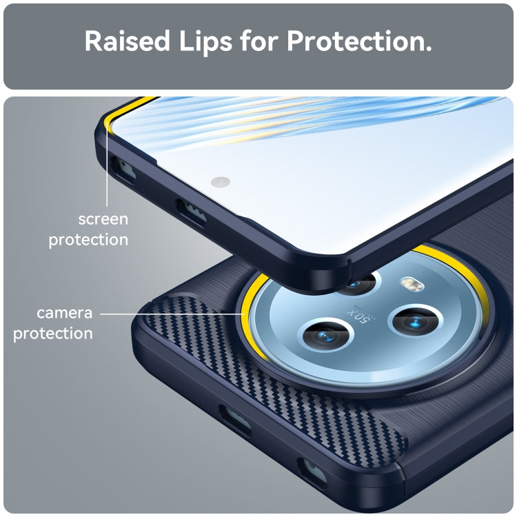 For Honor Magic5 Brushed Texture Carbon Fiber TPU Phone Case