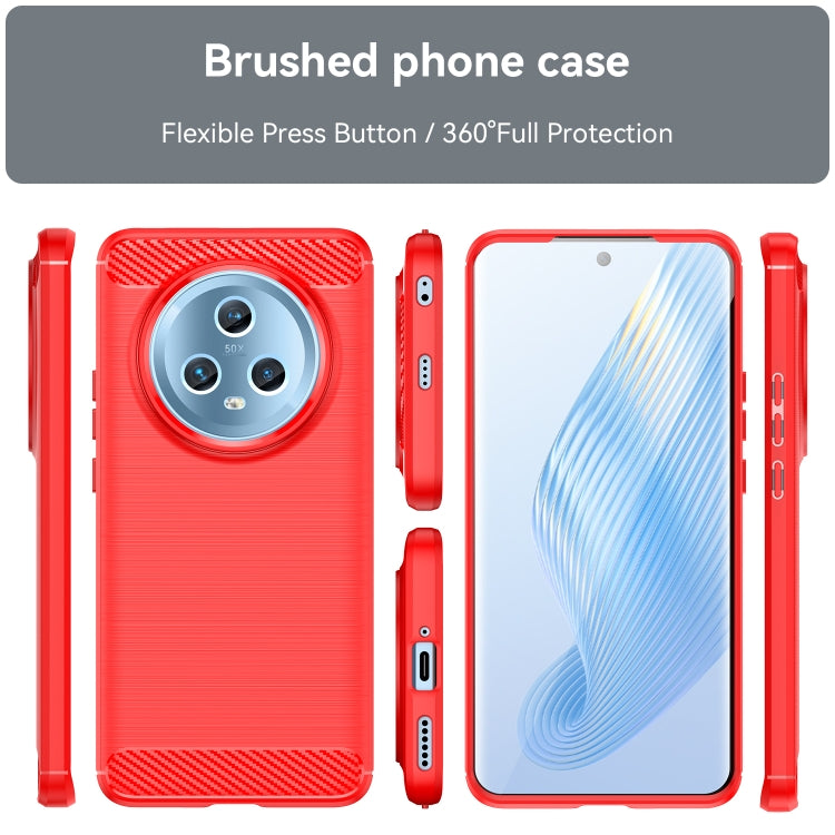 For Honor Magic5 Brushed Texture Carbon Fiber TPU Phone Case