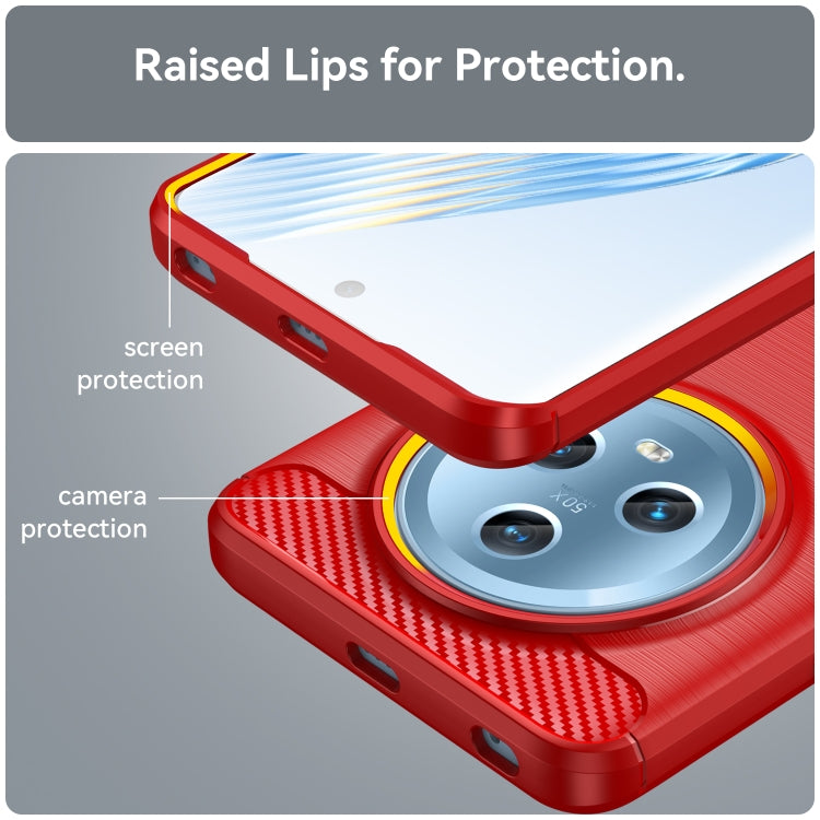 For Honor Magic5 Brushed Texture Carbon Fiber TPU Phone Case