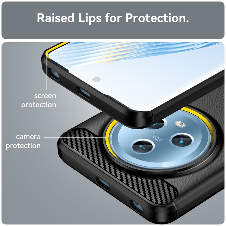 For Honor Magic5 Brushed Texture Carbon Fiber TPU Phone Case