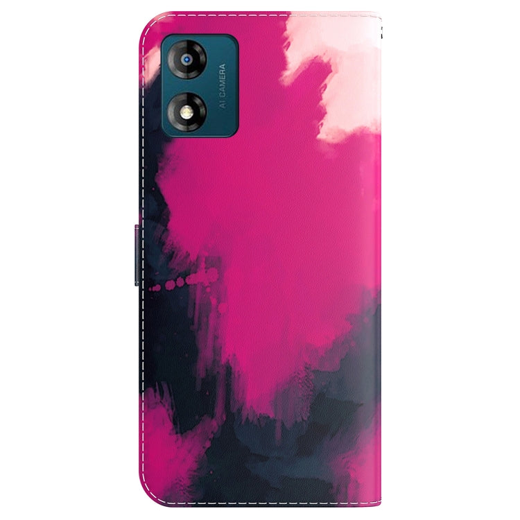 For Motorola Moto E13 Watercolor Pattern Flip Leather Phone Case