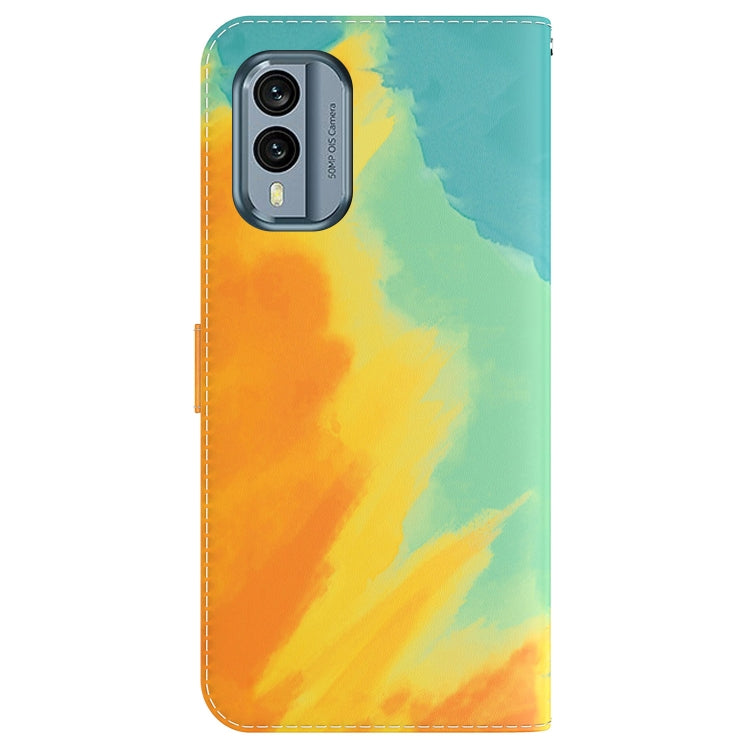 For Nokia X30 Watercolor Pattern Flip Leather Phone Case
