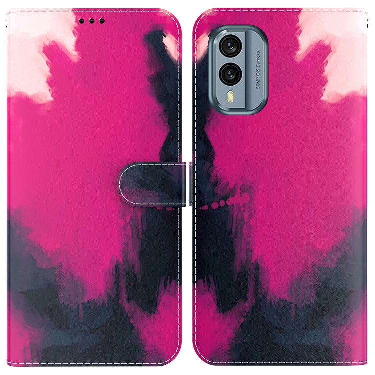 For Nokia X30 Watercolor Pattern Flip Leather Phone Case