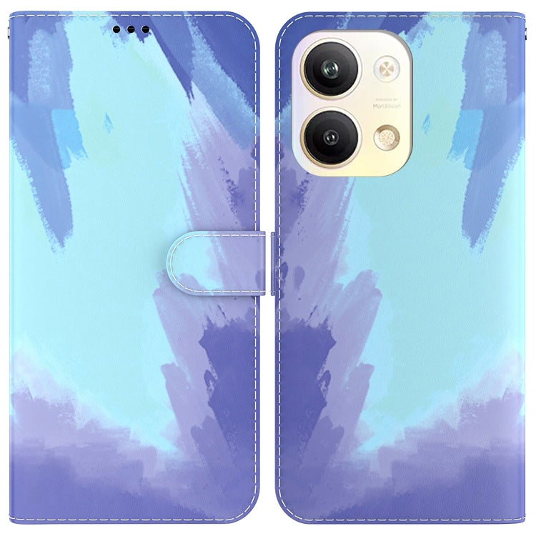 For OPPO Reno9 Pro Watercolor Pattern Flip Leather Phone Case