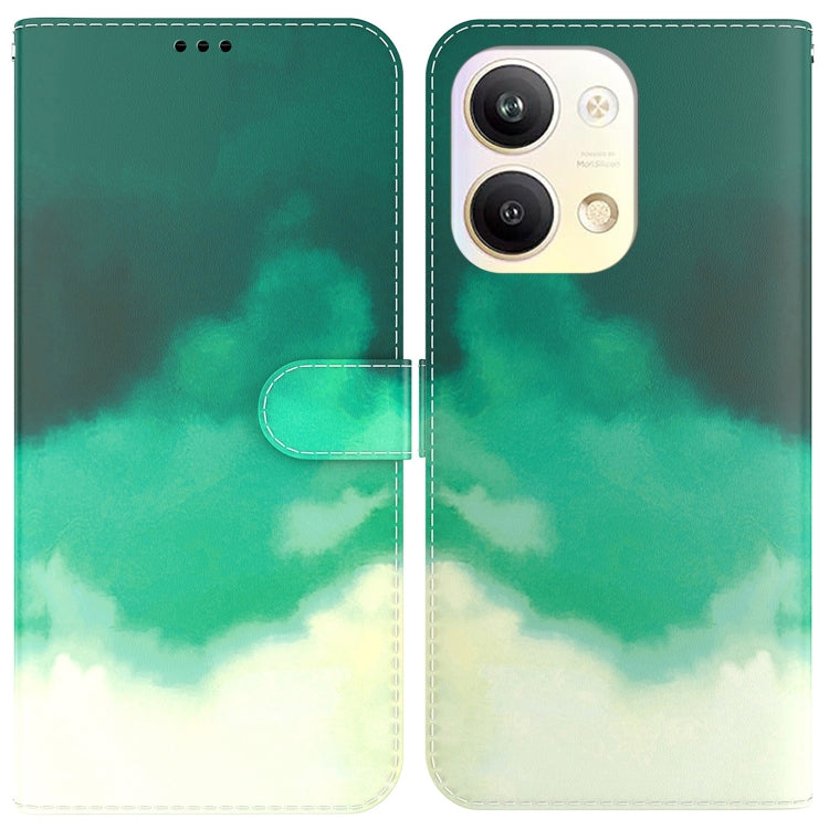 For OPPO Reno9 Pro Watercolor Pattern Flip Leather Phone Case