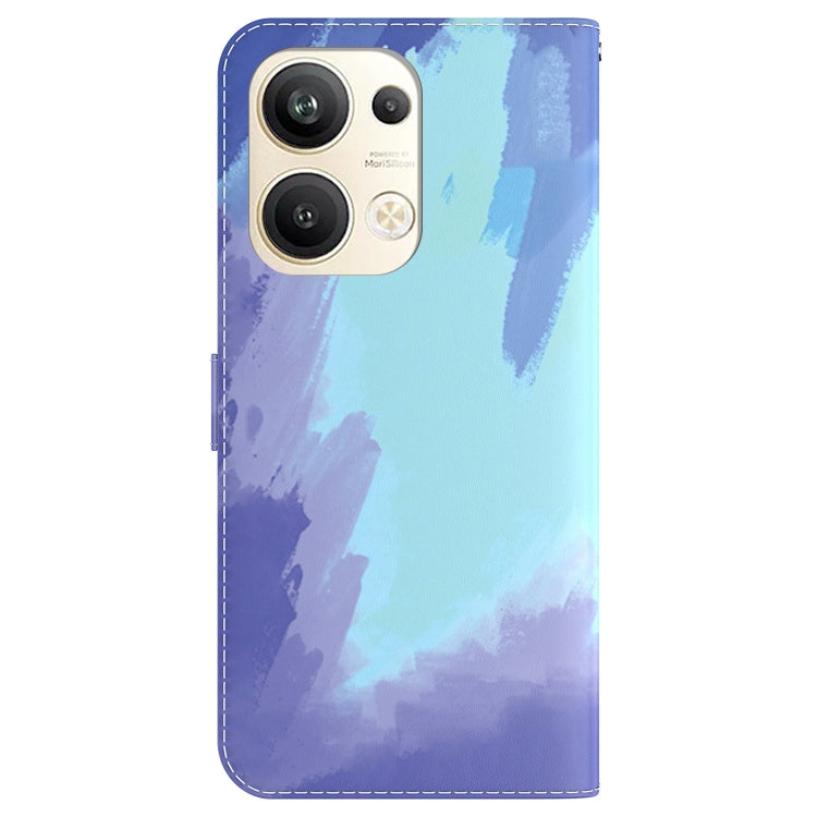 For OPPO Reno9 Pro+ Watercolor Pattern Flip Leather Phone Case