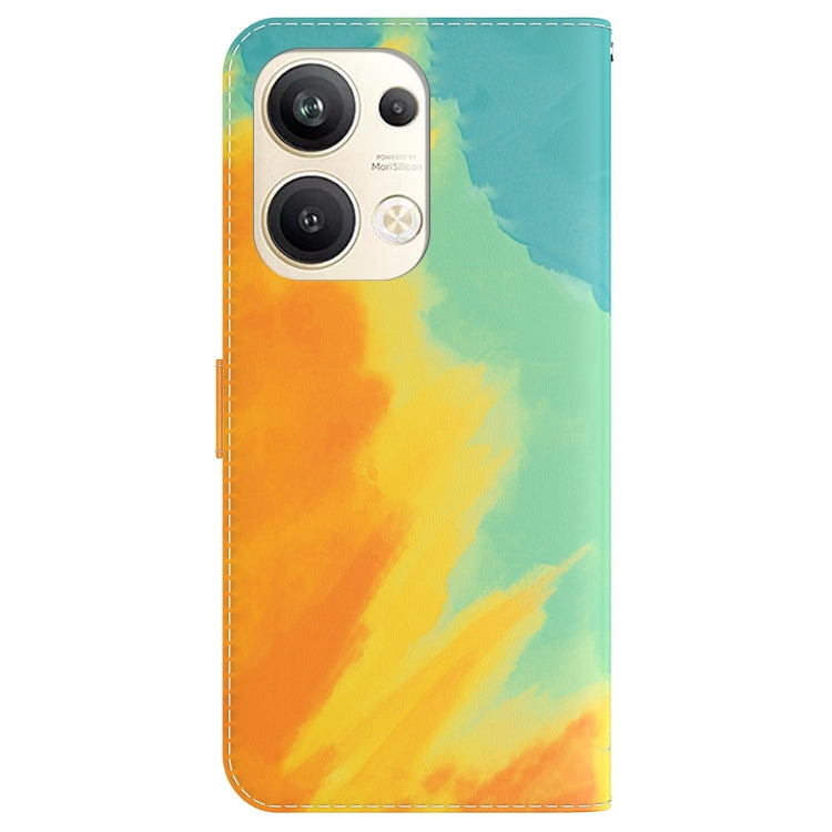 For OPPO Reno9 Pro+ Watercolor Pattern Flip Leather Phone Case