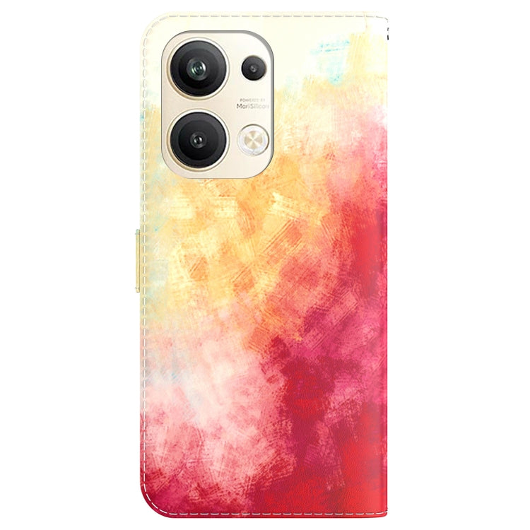 For OPPO Reno9 Pro+ Watercolor Pattern Flip Leather Phone Case