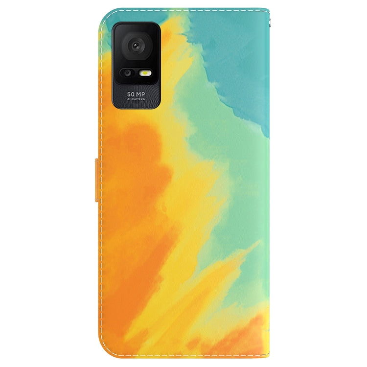 For TCL 408 Watercolor Pattern Flip Leather Phone Case
