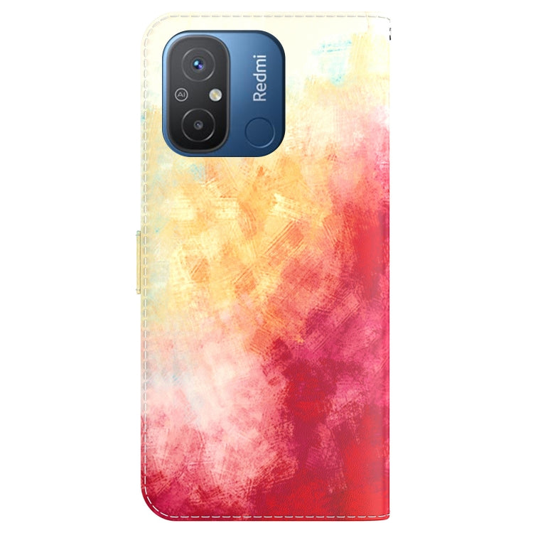 For Xiaomi Redmi 12C / 11A Watercolor Pattern Flip Leather Phone Case