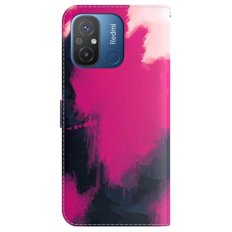 For Xiaomi Redmi 12C / 11A Watercolor Pattern Flip Leather Phone Case