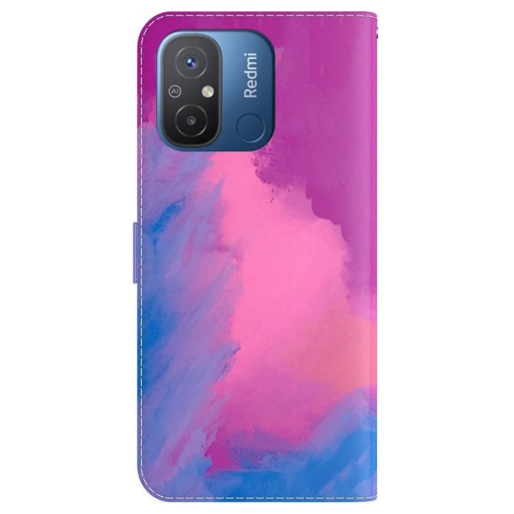 For Xiaomi Redmi 12C / 11A Watercolor Pattern Flip Leather Phone Case
